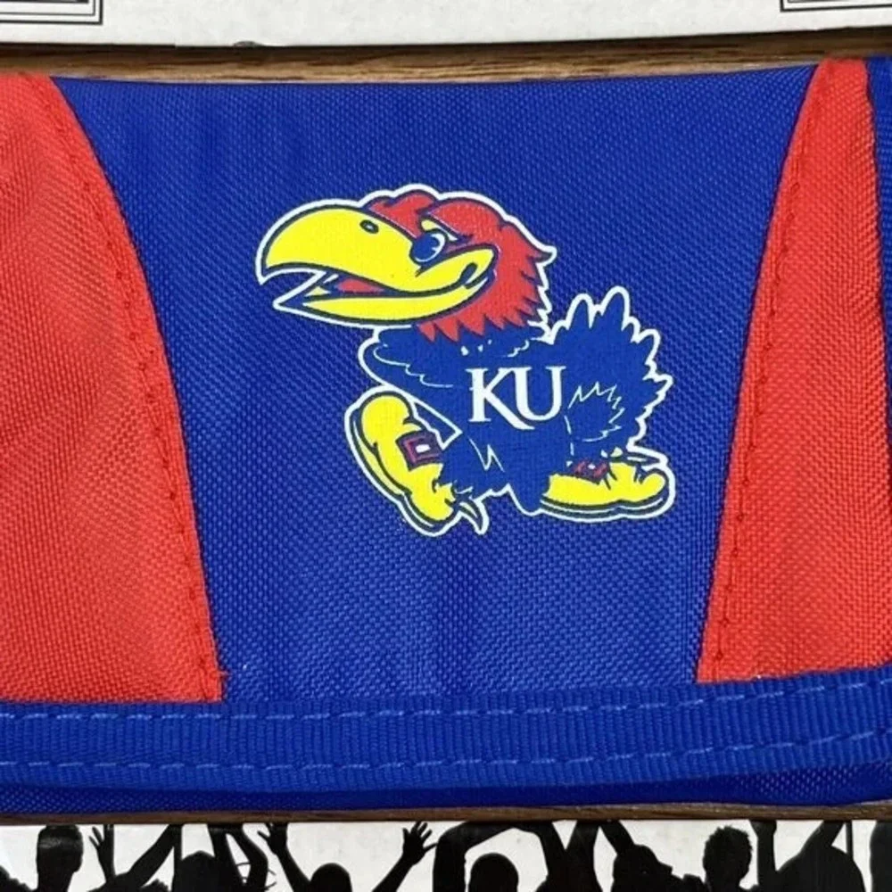 KU Jayhawks Trifold Wallet Blue and Red Kansas University NEW‎